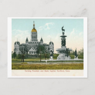 State Capitol, Hartford CT 1907 Briefkaart
