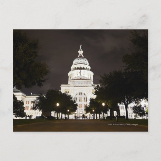State Capitol of Austin, Texas bij nacht Briefkaart (Voorkant)