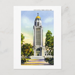State Capitol Tower, Lincoln, Nebraska Briefkaart