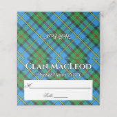 State Clan MacLeod van Harris Tartan Motto (Buitenkant ongevouwen)