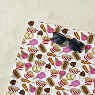 State Fair Carnival Food Nachos Cotton Snoep Strandlaken