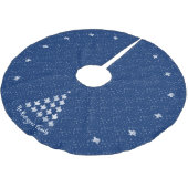 State Flag Blue scribged Texas kerstboom Kerstboom Rok (Gekanteld)