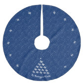 State Flag Blue scribged Texas kerstboom Rok (Voorkant)