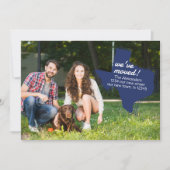 State Flag Blue We hebben verplaatst - Dotted Texa Aankondiging (Voorkant)