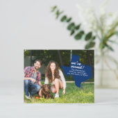 State Flag Blue We hebben verplaatst - Dotted Texa Briefkaart (Staand voorkant)