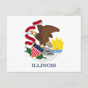 State Flag of Illinois, Verenigde Staten Briefkaart