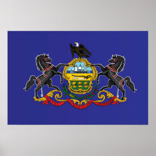 State Flag of Pennsylvania, Verenigde Staten Poster