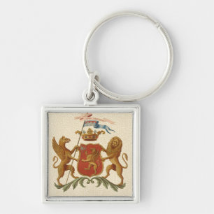 State Heraldic Badge met Griffin en Lion Sleutelhanger