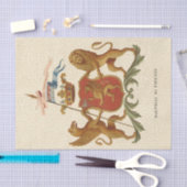 State Heraldic Badge met Griffin en Lion Tissuepapier (Craft)