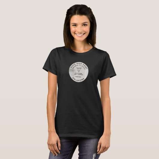 State High Point Oklahoma Black Mesa Hike T-shirt (Voorkant volledig)