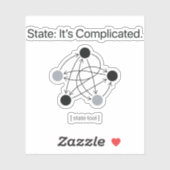 State Its Complicated Programmer Humor Sticker (Vel)