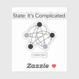 State Its Complicated Programmer Humor Sticker