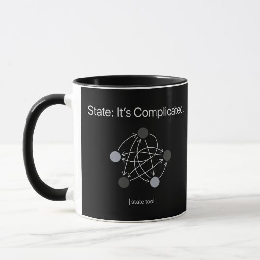 State Its Complicated Two Sided Programmer Mug (Gauche)