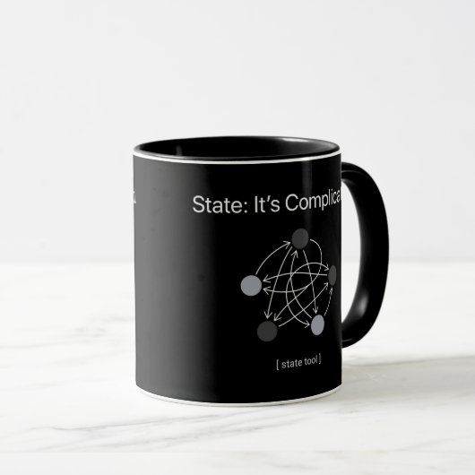 State Its Complicated Two Sided Programmer Mug (Devant droit)