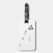 State-kaart van Blue & Gold Hawaii Bagagelabel (Achterkant verticaal)