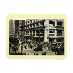 State & Madison Sts., Chicago IL, 1922 Magneet