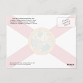 State Map of Florida ( herdruk) Briefkaart (Achterkant)