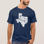 State Map Silhouette uit Texas T-shirt (Voorkant)