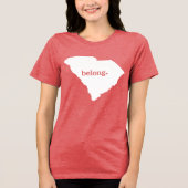 State Map South Carolina Belong Tri-Blend Shirt (Voorkant)