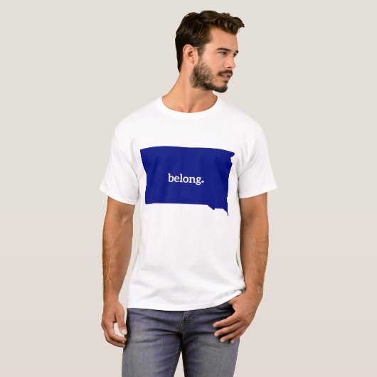 State Map South Dakota Belong T-shirt (Voorkant volledig)