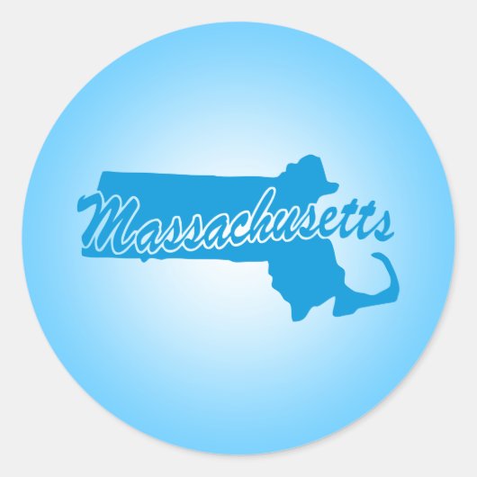 State Massachusetts Classic Round Sticker (Voorkant)