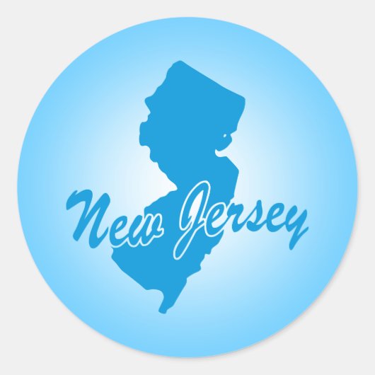 State New Jersey Classic Round Sticker (Voorkant)