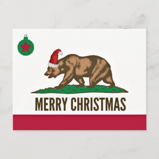 State of California Merry Christmas Beer Briefkaar Feestdagenkaart (Voorkant)