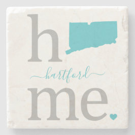 State of Connecticut Stone Onderzetter