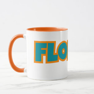State of Florida Pride aangepaste tweekleurige kof Mok