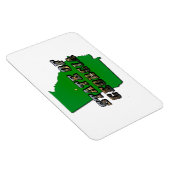 State of Georgia Kaart Omtrek en Afbeelding Tekst Magneet (Rechterzijde)