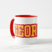 State of Georgia Pride Custom Two-Tone Coffee Mok (Voorkant links)