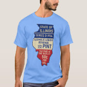 State of Illinois Liquor Tax Sticker T-shirt (Voorkant)