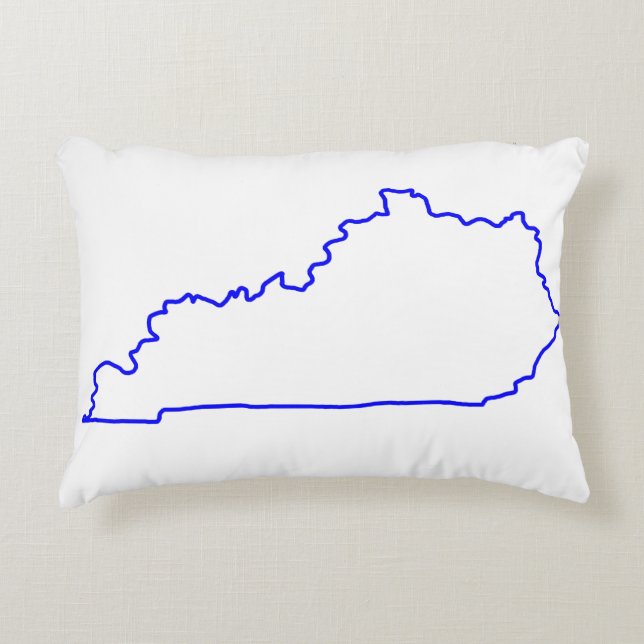 State of Kentucky Blue Outline accentkussen Accent Kussen (Voorkant)
