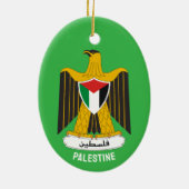 State of Palestine coat of arms Keramisch Ornament (Achterkant)