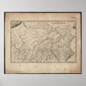State of Pennsylvania  Map Poster (Voorkant)