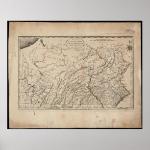 State of Pennsylvania Map Poster