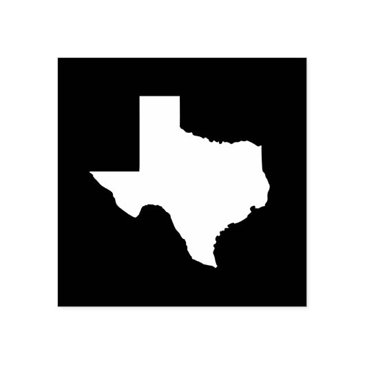 State of Texas Cutout Rubberstempel (Afrduk)