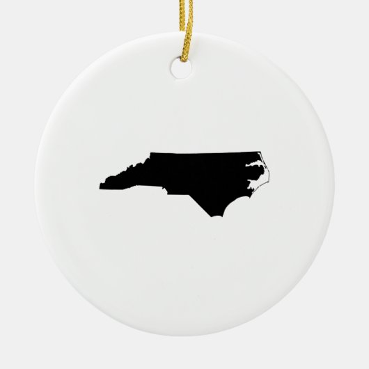 State Outline North Carolina Keramisch Ornament (Voorkant)
