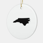 State Outline North Carolina Keramisch Ornament (Links)