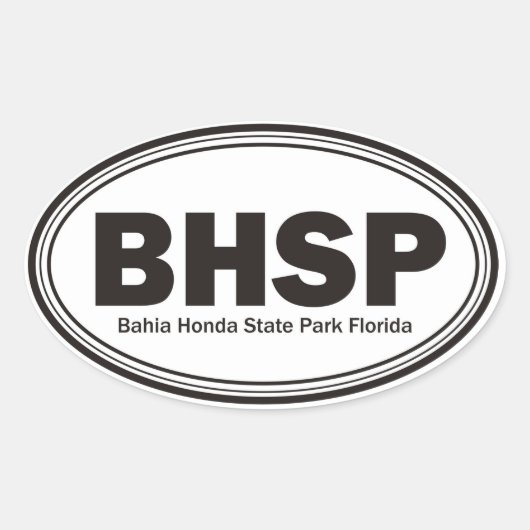 State Park Bahia Honda Ovale Sticker (Voorkant)