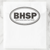 State Park Bahia Honda Ovale Sticker (Tas)