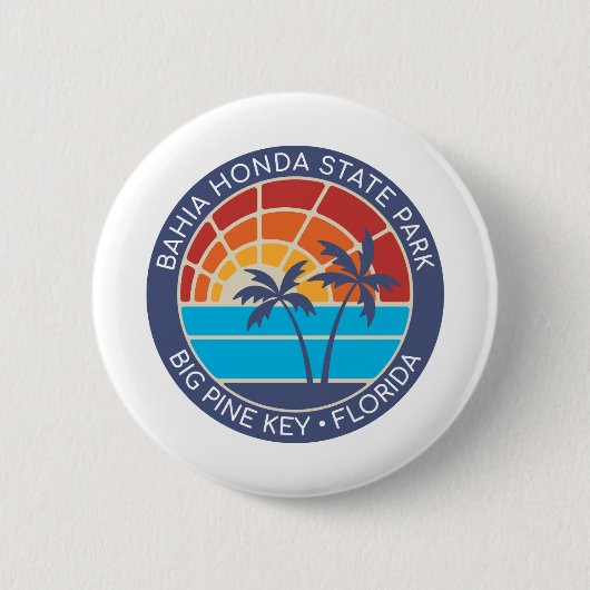 State Park Bahia Honda Ronde Button 5,7 Cm (Voorkant)