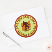 State Park Bigfoot Research Ronde Sticker (Envelop)