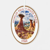 State Park Goblin Valley, Utah Metalen Ornament (Voorkant links)