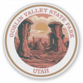 State Park Goblin Valley, Utah Sticker (Voorkant)