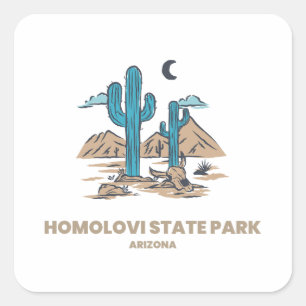 State Park Homolovi - Arizona Vierkante Sticker