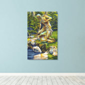 State Park Indian Statue Canvas Afdruk (Insitu (Houten vloer))