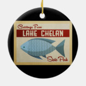 State Park Lake Chelan Keramisch Ornament (Achterkant)