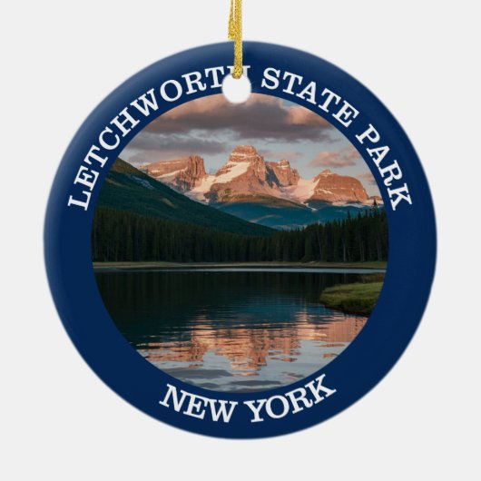 State Park Letchworth Keramisch Ornament (Achterkant)