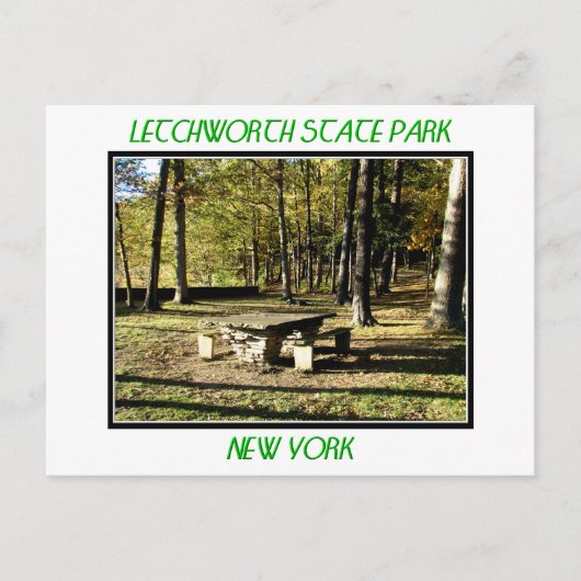 State Park Letchworth - Tea Table Rock Briefkaart (Voorkant)